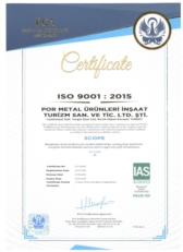 ISO Guality Certificate